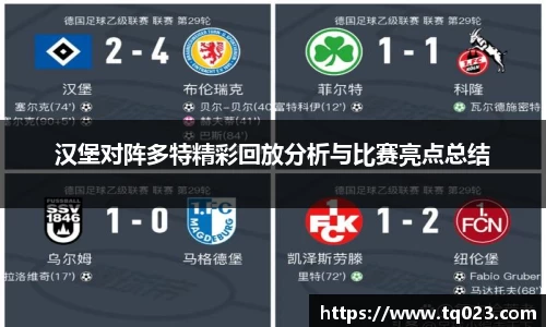 汉堡对阵多特精彩回放分析与比赛亮点总结